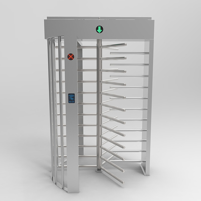 Access Control 304 Stainless Steel RFID Card Reader Full Height Turnstile Outdoor Or Indoor Strict Door